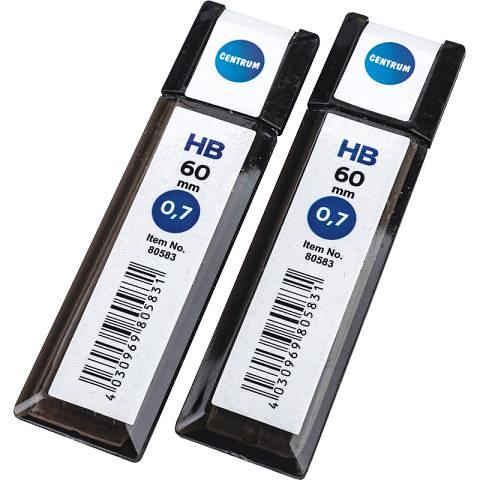 Грифели для мех.карандашей 0,7 мм, HB, 12шт, Centrum фото 1