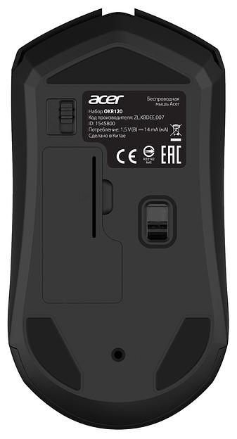 Клавиатура + мышь Acer OKR120 клав:черный мышь:черный USB беспроводная Multimedia фото 9