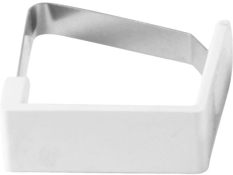 Зажим для скатерти белый /пластина /1/100/ фото 1