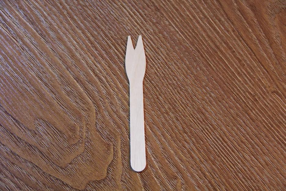 Вилка для фри одноразовая 120 мм ОПТ фото 2