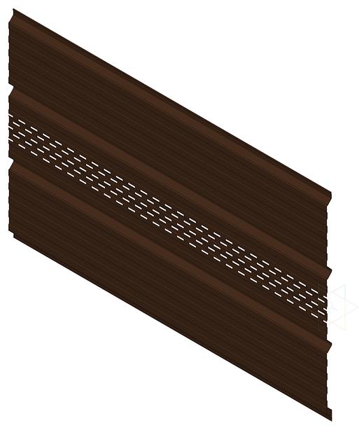 Металлический сайдинг «Тройной софит с центральной перфорацией» цвет RAL 8017 ЭКО фото 3