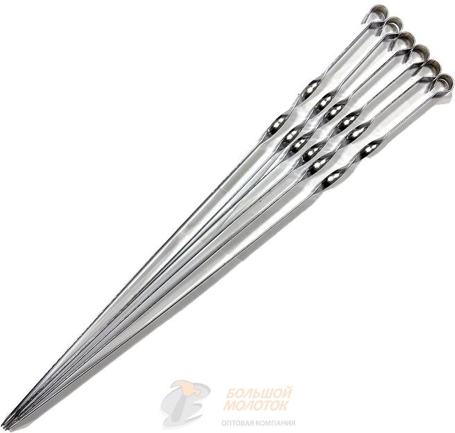 Набор шампуров 6 штук 1*60 см 1,4 мм /50 фото 1