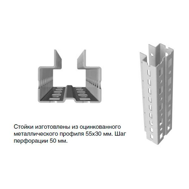 Стеллаж MS Pro 2000×1500×1000 3 яруса с настилом фото 2