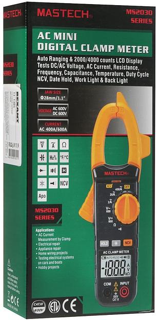 Клещи токоизмерительные Mastech MS2030 фото 3