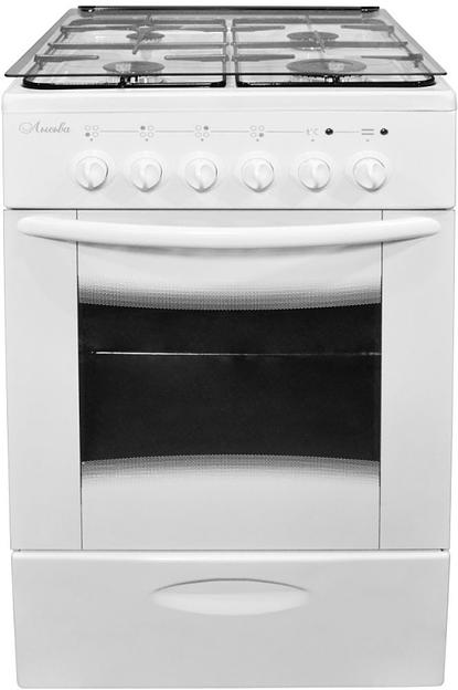 Плита Комбинированная Лысьва ЭГ 4к01 МС-2у белый (стеклянная крышка) фото 1