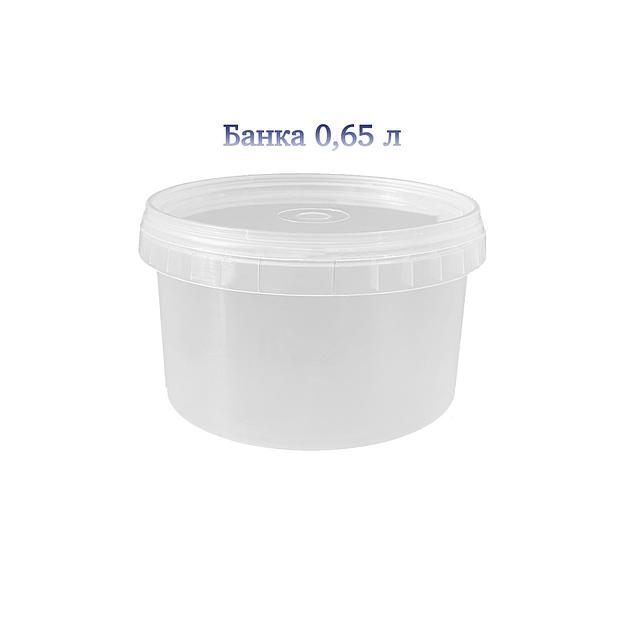 Банка пластиковая с крышкой 0.65 л опт фото 1