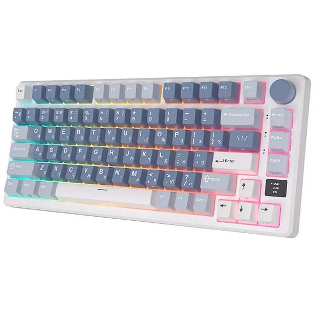 Клавиатура Royal Kludge RK-M75 Ocean Blue USB/2.4 GHz/Bluetоoth, RGB, Hot Swap, K silver switch фото 7
