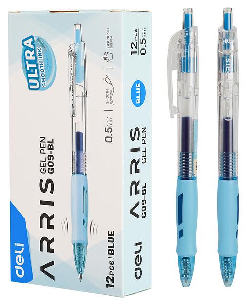 Ручка гелев. Deli Arris EG09-BL синие автоматическая линия 0.7мм фото 1
