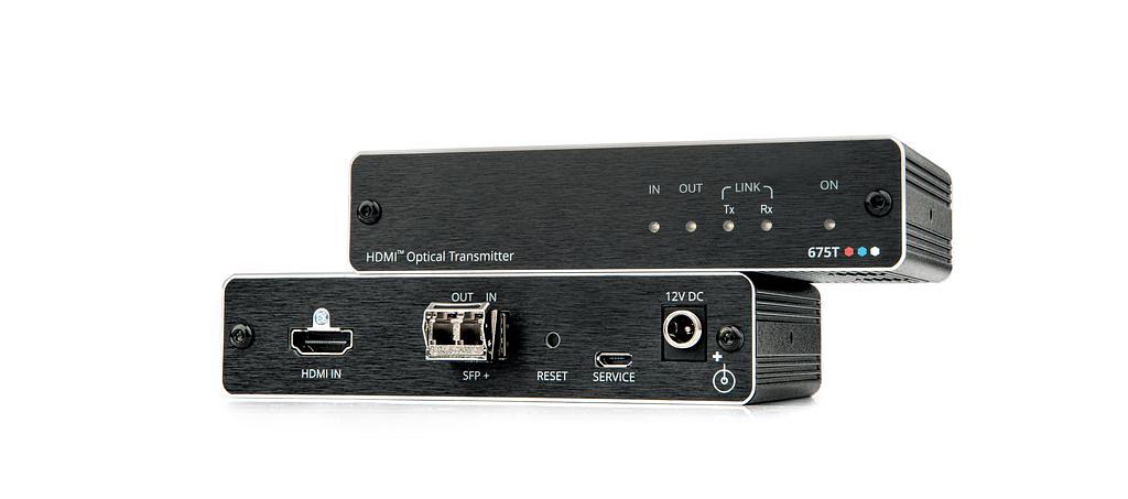 Передатчик и Приемник сигнала HDMI Kramer Electronics 675R/T по волоконно-оптическому кабелю для модулей SFP. Для работы требуются модули OSP-MM1 или OSP-SM10; поддержка 4К60 4:4:4 фото 1