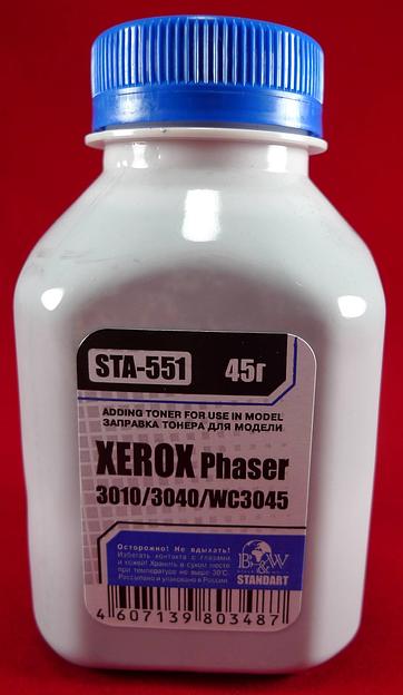 Тонер XEROX Phaser 3010/3040/WC3045 (фл. 45г) B&W Standart фас.Россия фото 1