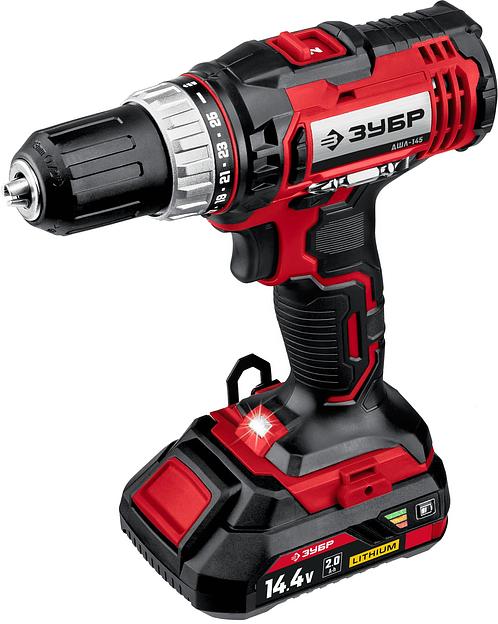 Дрель-шуруповёрт Зубр ДШЛ-145-22 14,4В 2 АКБ 2 А/ч в кейсе ОПТ фото 3