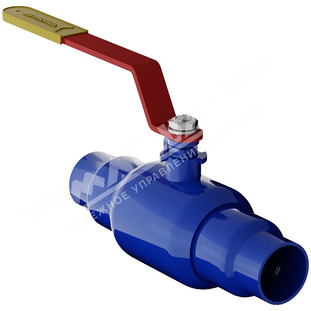 Кран шаровой полнопроходной под приварку с рукояткой, Ду от 10 до 200 мм, ст. 20 фото 1