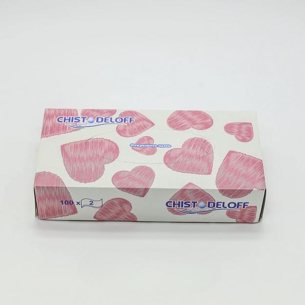 Салфетки косметические «Chistodeloff» в коробочке 100 листов ОПТ фото 3