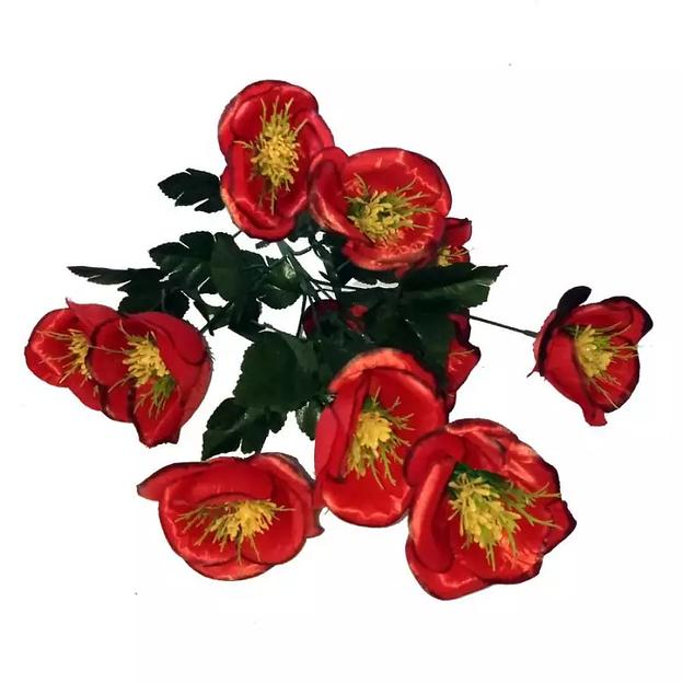 Букет маков на 11 голов 60см 324-465 фото 4