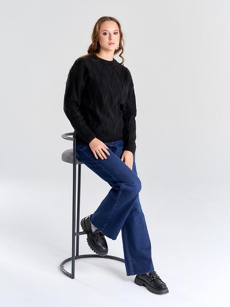 Джемпер женский «Заря» чёрный ОПТ фото 7