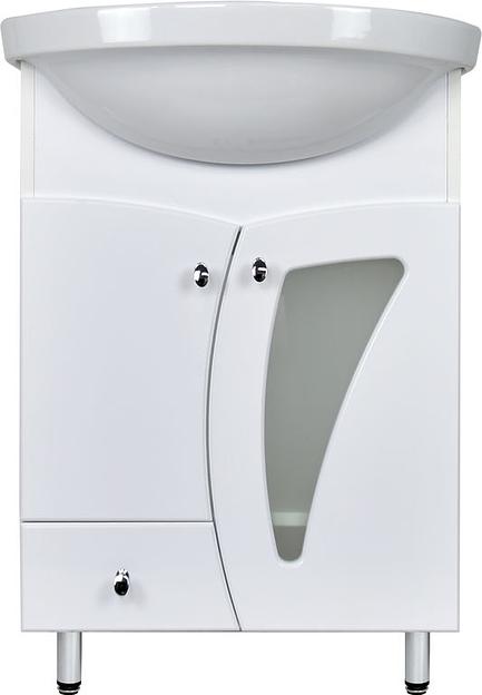 Тумба Ирэн 58 DORATIZ 9912.437, белая, под умывальник Интакт с ящиком фото 2