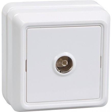 Iek EAO10-K01-DC РТВ20-ОБ Розетка 1местн. телевиз. ОКТАВА (белый) фото 1