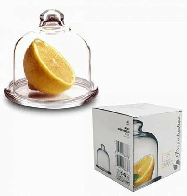 Стеклянная лимонница с крышкой Pasabahce «БЕЙЗИК» 105 мм, арт.98397 ОПТ фото 1
