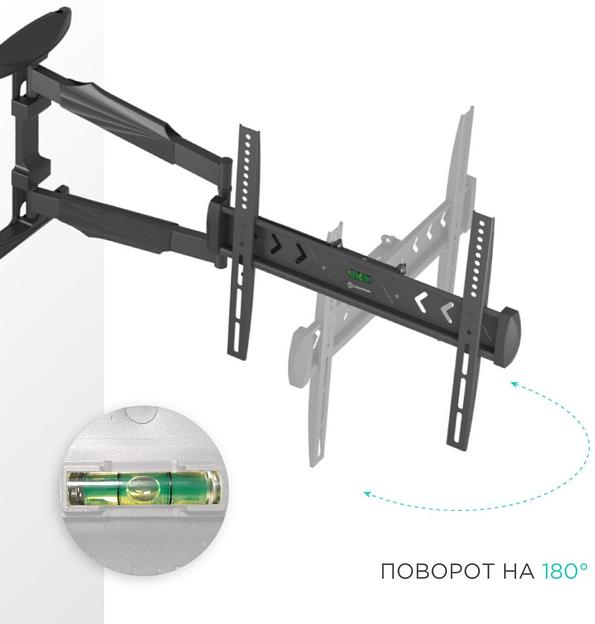 Кронштейн для телевизора Onkron NP47 черный 40"-75" макс.35кг настенный поворот и наклон фото 7