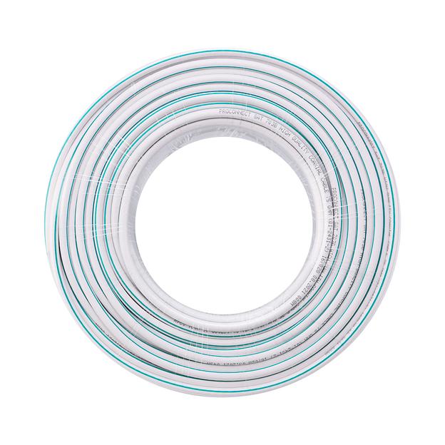 REXANT (01-2431) Кабель SAT 703 B, Cu/Al/Cu, (75%), 75 Ом, 100м., белый фото 3