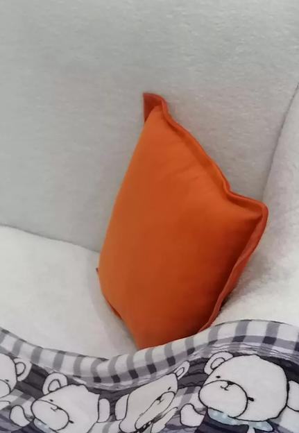 Декоративная подушка на диван 2 шт оранжевый цвет ОПТ фото 2