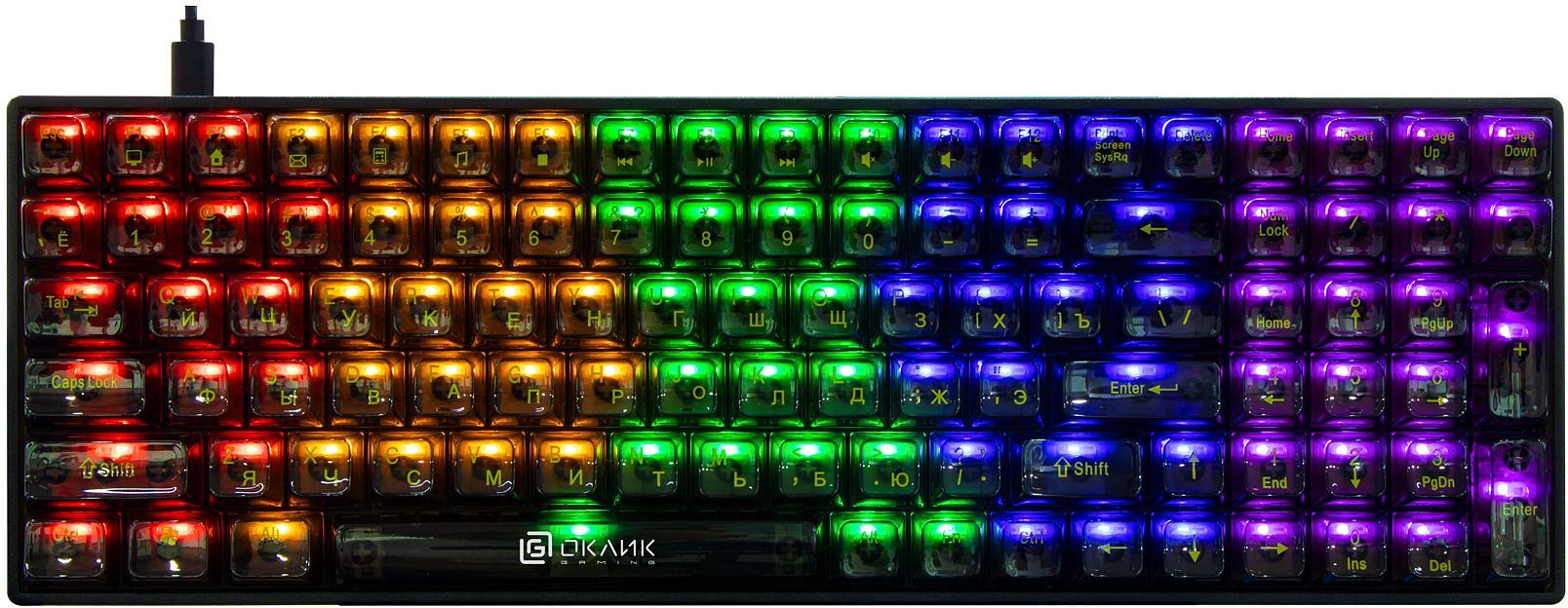 Клавиатура Оклик 915GK механическая черный USB for gamer (1790371) фото 1