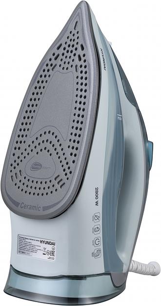Утюг Hyundai H-SI01340 2800Вт голубой/белый фото 3