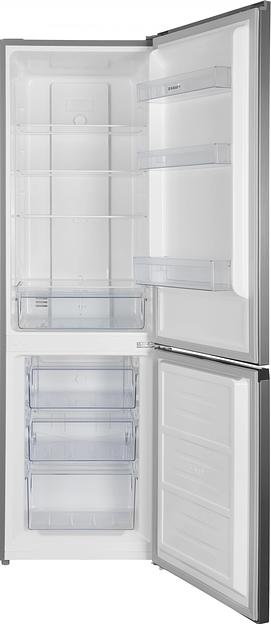 Холодильник Kraft KF-NF292X нержавеющая сталь двухкамерный 201/64л морозилка снизу фото 1