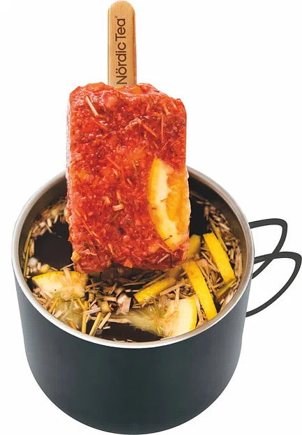 Напиток замороженный северный чай Nördic Tea с апельсином, лемонграссом и клубникой, 50 г ОПТ фото 2