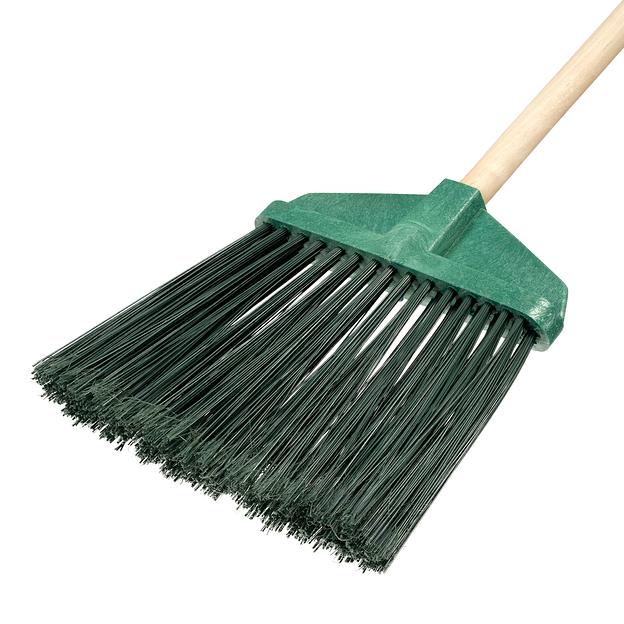 Метла полипропиленовая, 345х200х1420 мм, веерная распушенная, деревянный черенок, Россия фото 3