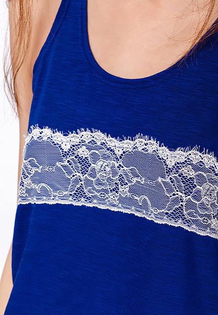 Топ-майка Crystal Travel «Canotta pizzo bluette» ОПТ фото 4