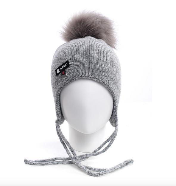 Шапка детская на зиму с завязками - Meeks, Опт фото 1