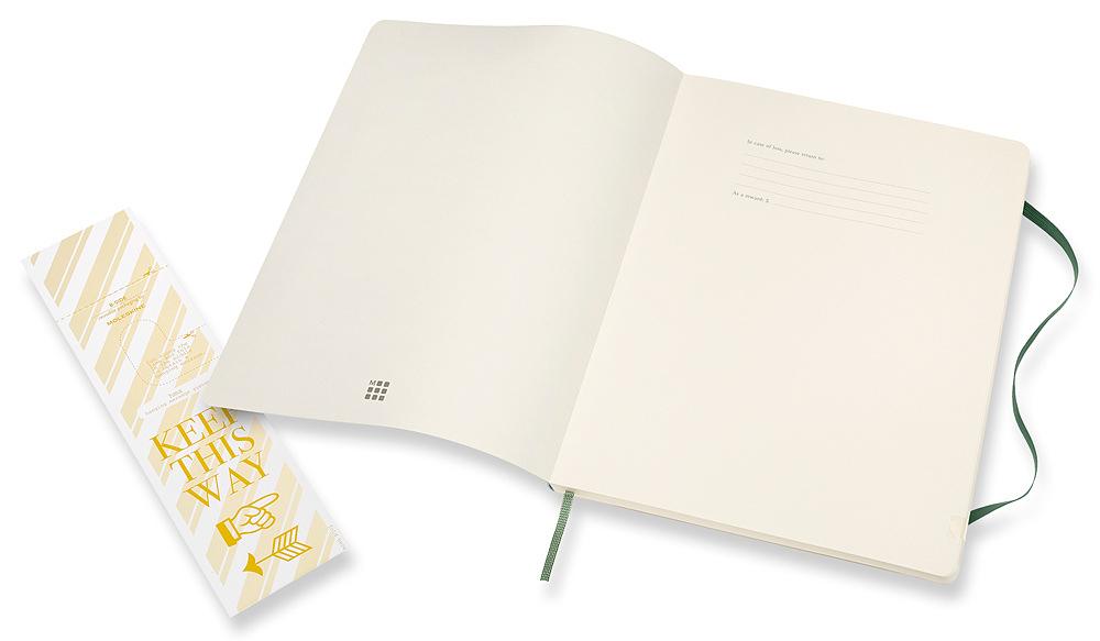 Блокнот Moleskine CLASSIC SOFT QP623K15 XLarge 190х250мм 192стр. нелинованный мягкая обложка зеленый фото 4
