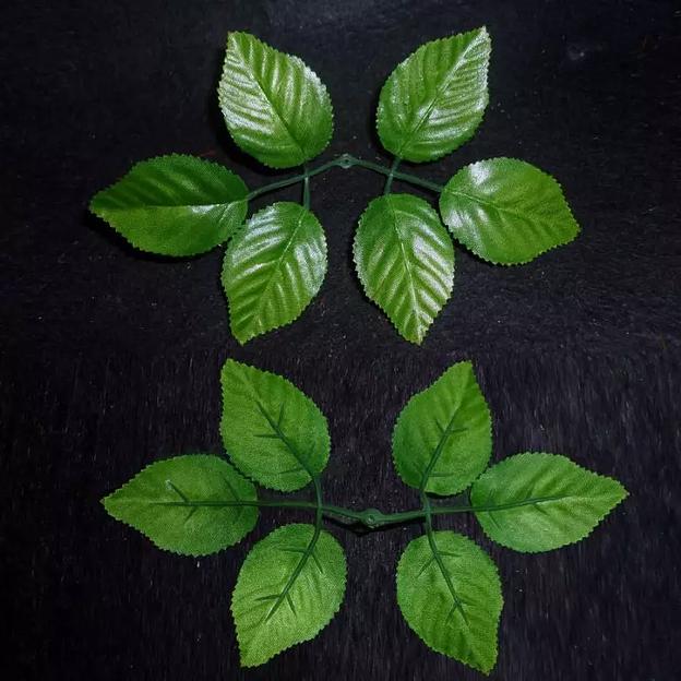 Лист для розы шестилистик люкс 19см (830 шт/кг) фото 1