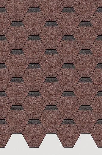 Ламинированная черепица Docke Standard,Cота, Красный фото 1