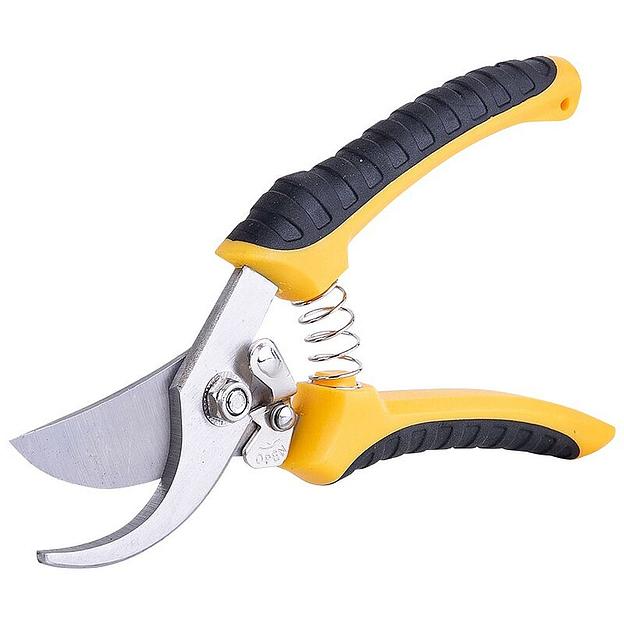 Секатор садовый Deli DL2789 лезвия с тефлоновым покрытием, длина 200мм, макс. диаметр резки 15мм, сталь SK5 фото 1