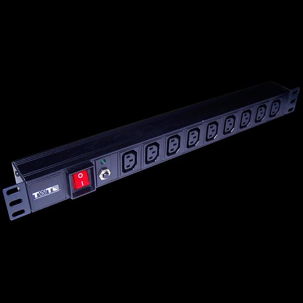 Блок распределения питания Lanmaster TWT-PDU19-10A9C3 гор.размещ. 9xC13 базовые 10A без вилки фото 1