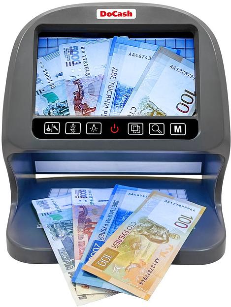 Детектор банкнот DoCash Big D 14599 просмотровый мультивалюта фото 1