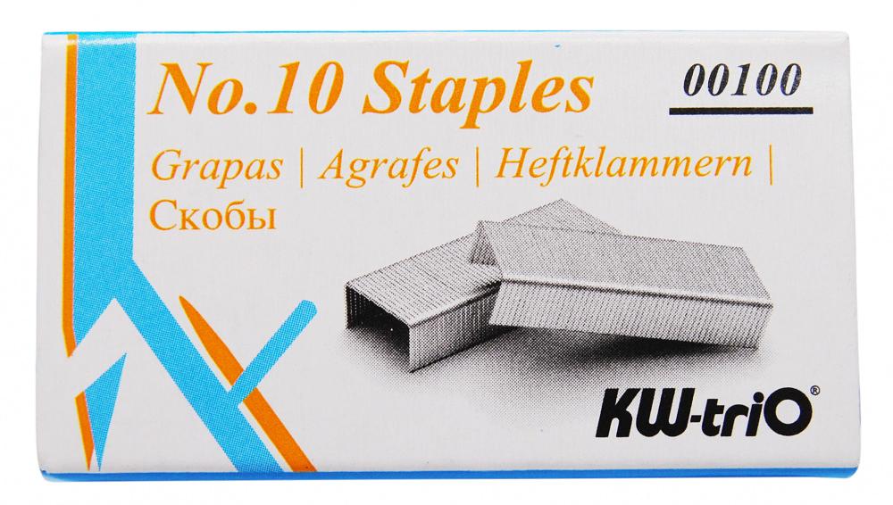 Комплект степлер+скобы Kw-Trio 5101F N10 (10листов) встроенный антистеплер ассорти 50скоб металл/пластик закрытый блистер фото 5