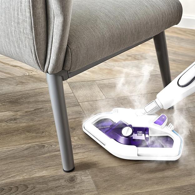 Швабра паровая Kitfort КТ-1085 1500Вт белый/фиолетовый фото 8