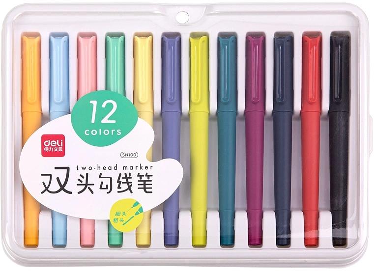 Набор линеров Deli SN100 ассорти пластик (упак.:12шт) фото 1