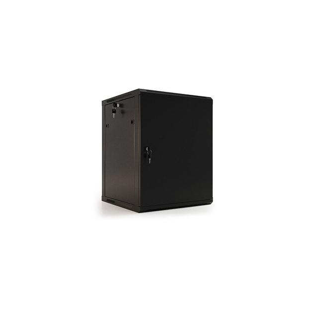 Шкаф коммутационный Hyperline TWB-0945-SR-RAL9004 настенный, стальная передняя дверь, 9U, 600x500x450 мм фото 1