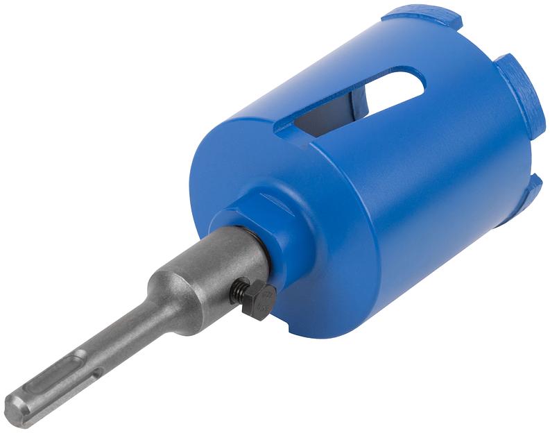 Коронка кольцевая по бетону алмазная безударная в сборе, SDS-PLUS, 5 зубьев, 68 мм фото 2