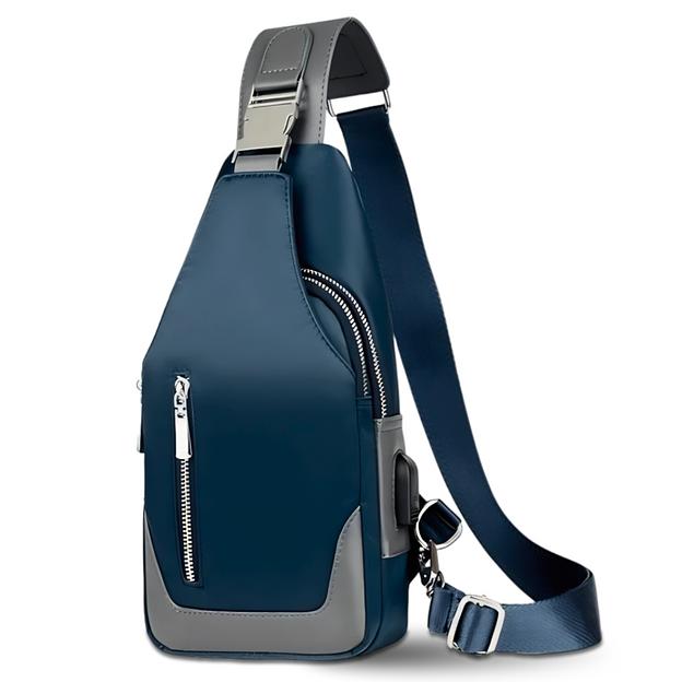 Сумка мужская через плечо (синий) фото 1