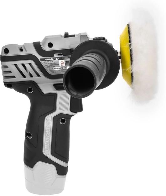 Полировальная машина Интерскол АПМ-76/12Э 8300об/мин рез.шпин.:M8 d=76мм (806.0.0.70) фото 3