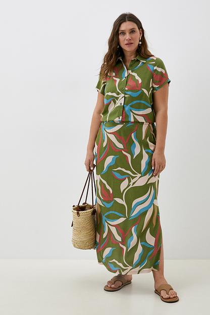 Платье Salma/зелёный принт фото 1