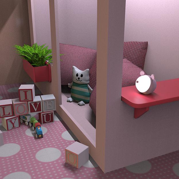 Ночник Gauss NN7024 мышка розовый фото 4