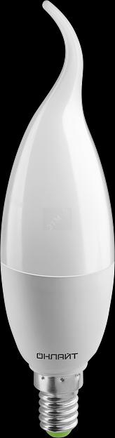 Лампа светодиодная LED 10вт Е14 теплый матовая свеча на ветру фото 1