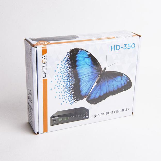 Ресивер DVB-T2 Сигнал HD-350 черный фото 4