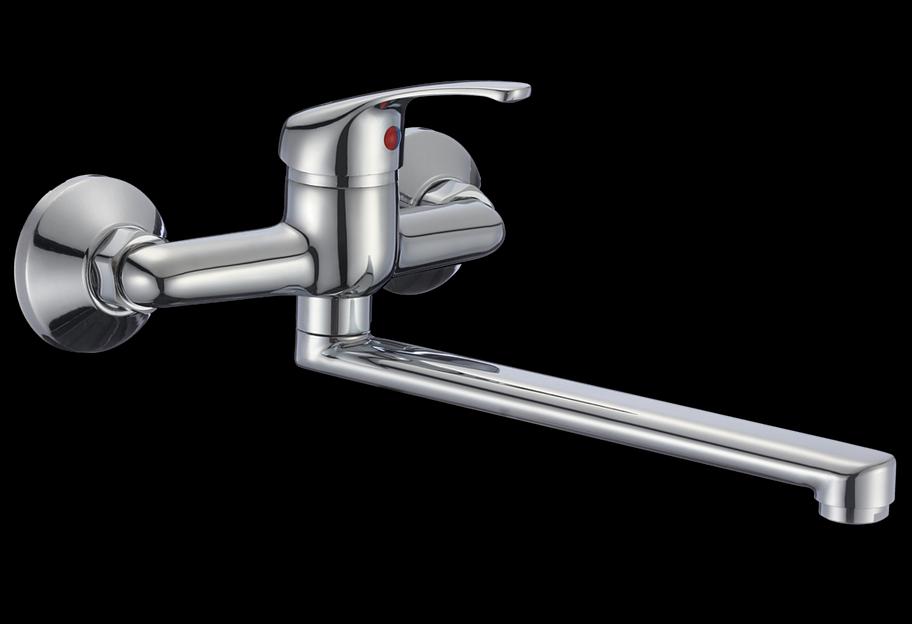 Смеситель для умывальника настенный одноручный "Eleanti", ELT1032, L-излив фото 1